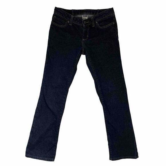 Patagonia Straight Jeans Womens 26 30x28 Dark Wash Blue Low Rise Waist Alter - Picture 1 of 11